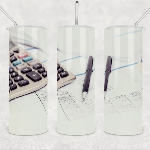 20oz Skinny tumbler Accountant tumbler Png wrap sublimation Design Accounting life actuary grunge office worker Ebitda Commercial use