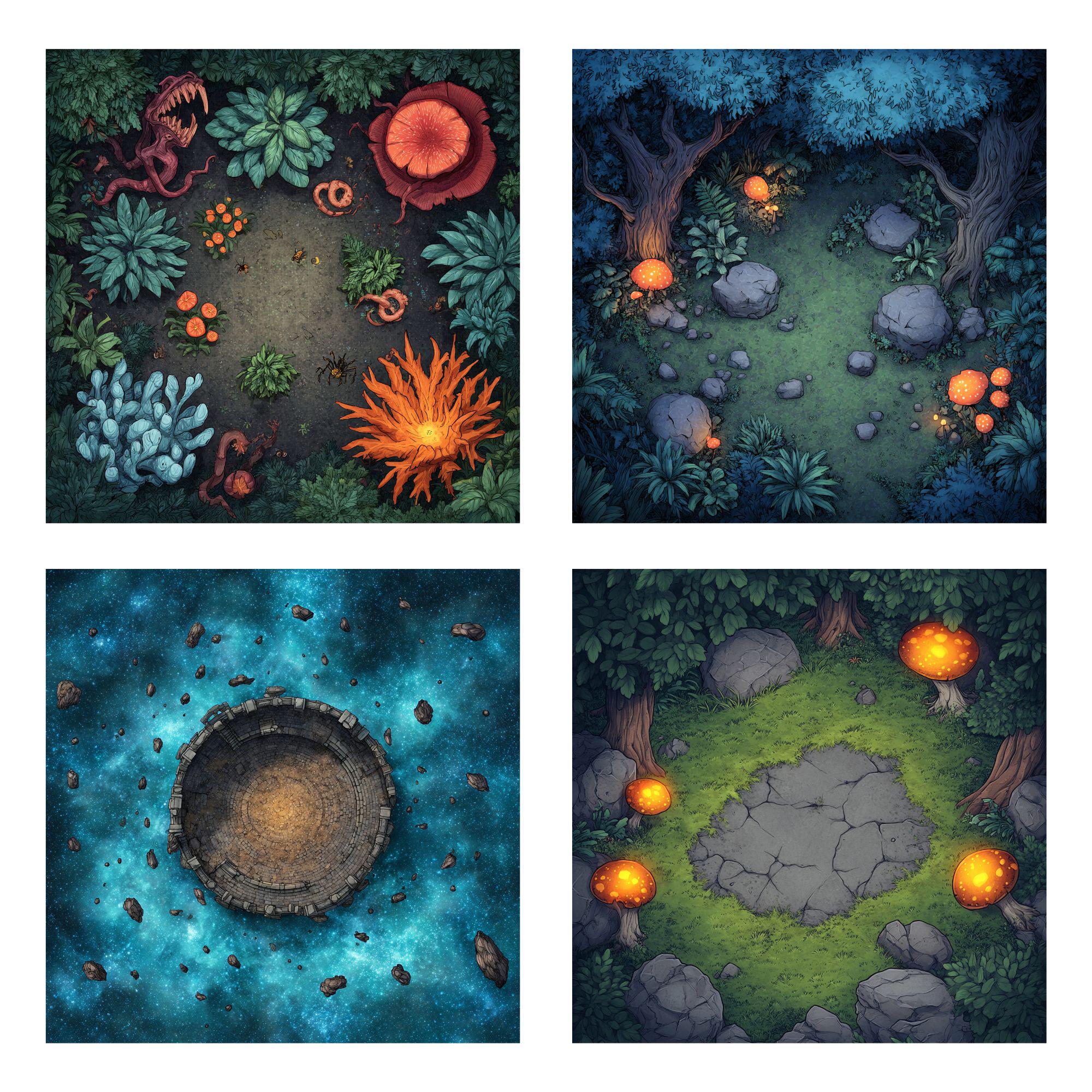 120+ Fantasy RPG Battle Maps Bundle | Tabletop Grid Maps for Dungeon ...