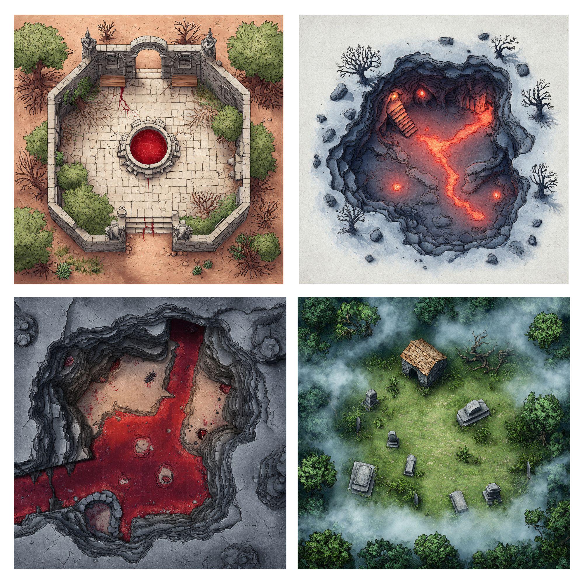 200+ Horror Battlemaps Collection | Dark Fantasy TTRPG Maps for RPG ...
