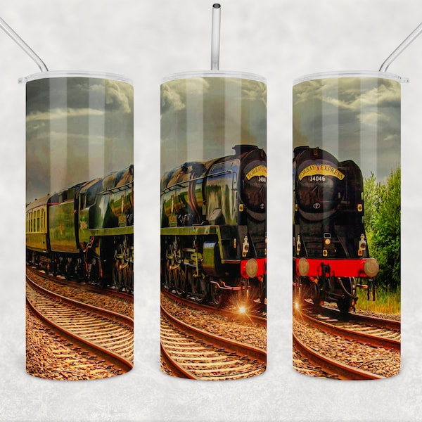 Classic Train tumbler Wrap png Locomotive skinny tumbler sublimation caravan 20oz tumbler wrap steam railway modern design digital download