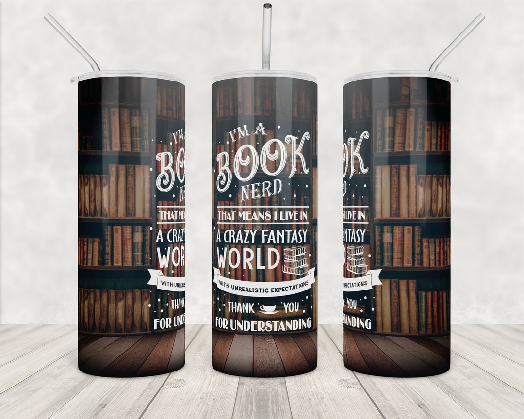 Reading Book Tumbler Png Wrap Reader Gift Sublimation Design Bookworm