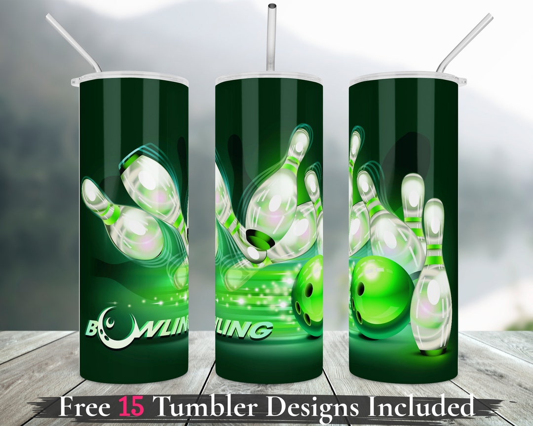 Bowling Tumbler Png Sublimation Design 20oz Skinny Tumbler Bowls