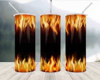 Gobelet enveloppant de feu 20 oz gobelet maigre sublimation flamme 20 onces aquarelle détresse design fichier png cadeau grunge pompier femme cadeau