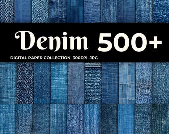 540 Blue Denim Textures Digital papers Jean Fabric, Wrinkled & Distressed Denim Backgrounds for Sublimation, Scrapbooking, Commercial use