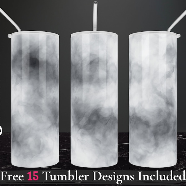 Seamless Smoke Tumbler png 20oz Skinny Tumbler wrap Sublimation Design background Smokey Tumbler Straight Design Tumblers digital download