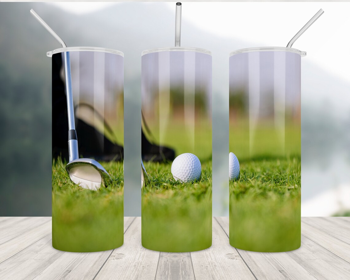 Golf tumbler wrap golfer gift sublimation design golf gifts Etsy