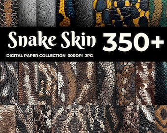 350 Snake Skin Textures Realistic Brown & Black Reptile Scale Backgrounds for Sublimation, Digital Paper, Leather Prints, Commercial use