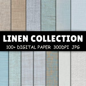 100+ Linen Texture Digital Paper Pack - Neutral Fabric Backgrounds for Sublimation & Mockup Design - Commercial Use JPG Textures Bundle