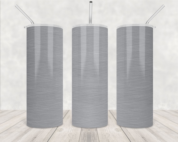 Silver Matte Tumbler Png Wrap Metal sublimation 20oz skinny tumbler Design Grey sublimate Metallic straight Gray Shine Digital download