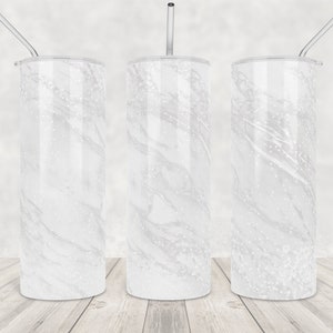 Glitter White marble tumbler designs Marble Sublimation Design Tumbler 20oz Skinny tumbler Png 20oz glitter tumbler Design gray Sublimation
