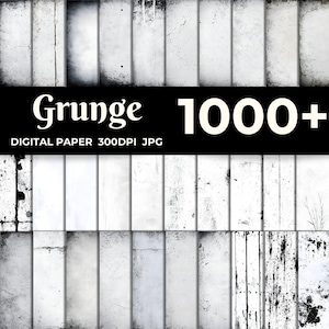 Peut inclure: Une collection de plus de 1000 textures de papier numérique en noir et blanc avec un style grunge. Les papiers sont en 300 DPI et au format JPG.