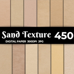 Confezione da 450 carte digitali con texture di carta vetrata / Sfondi realistici beige e granulosi per scrapbooking, artigianato, design, uso commerciale