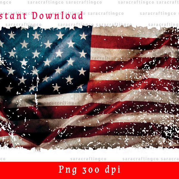 American Flag Png USA Flag United State Clipart Sublimation Design Download Distress us flag rustic America flag Instant digital download