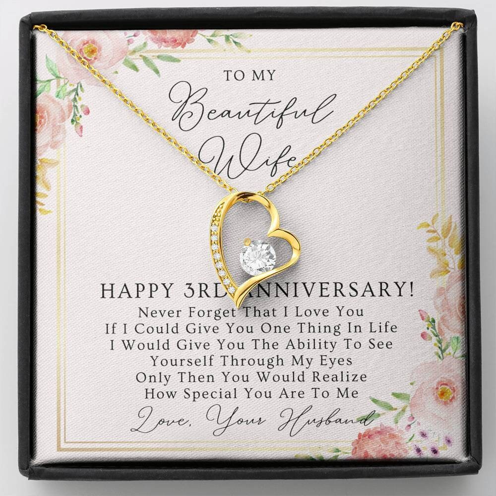 3rd Anniversary Gift For Wife 3 Year Wedding Anniversary Etsy