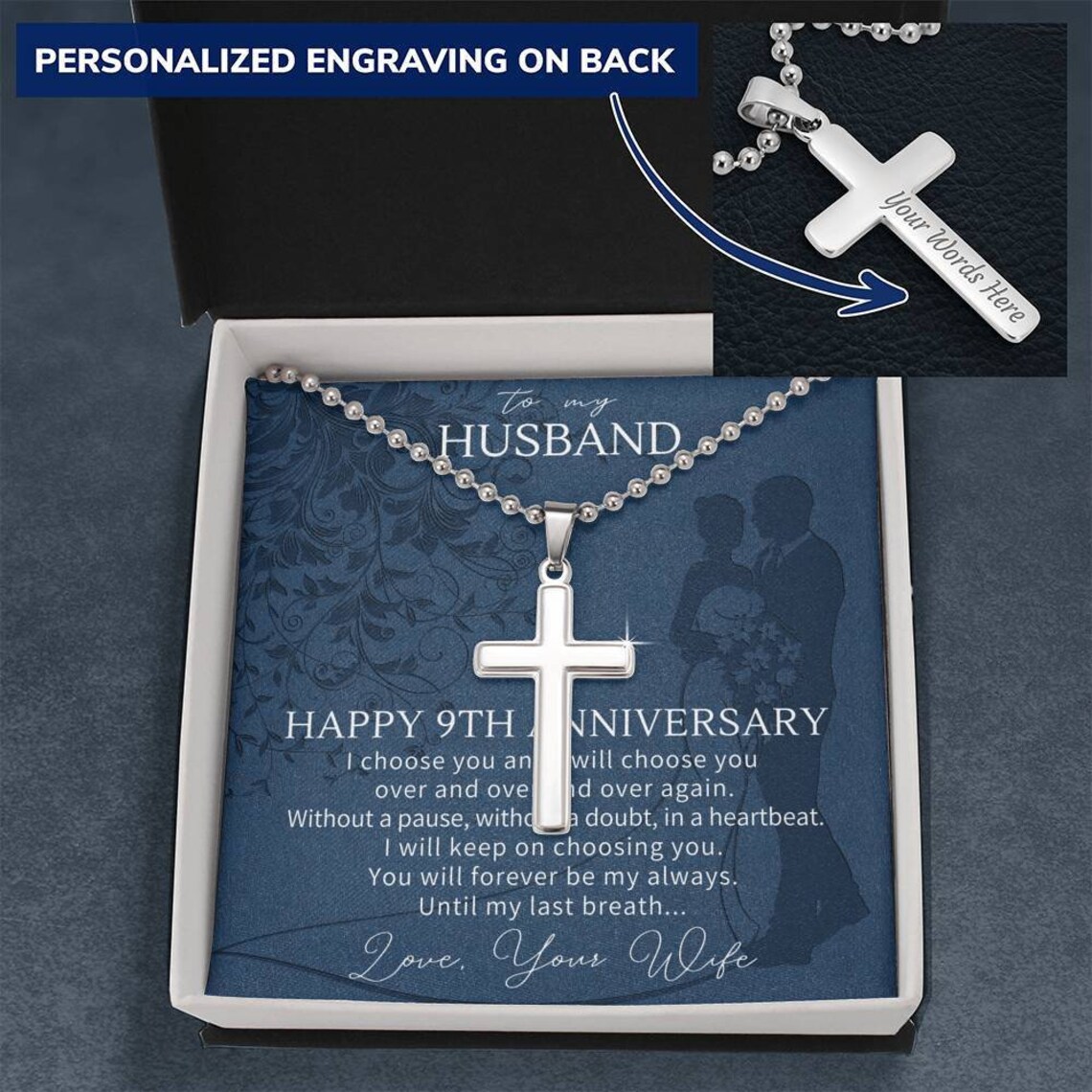 Personalized 9 Year Anniversary Gift For Husband 9th Wedding | Etsy
