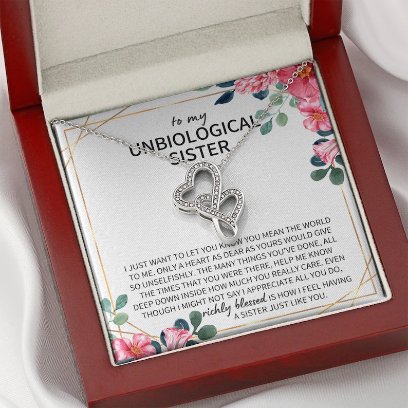 Thanks For Being My Unbiological Sister Best Friend Gifts Unbiological Sister Gift She/'s My Unbiological Sister Necklace