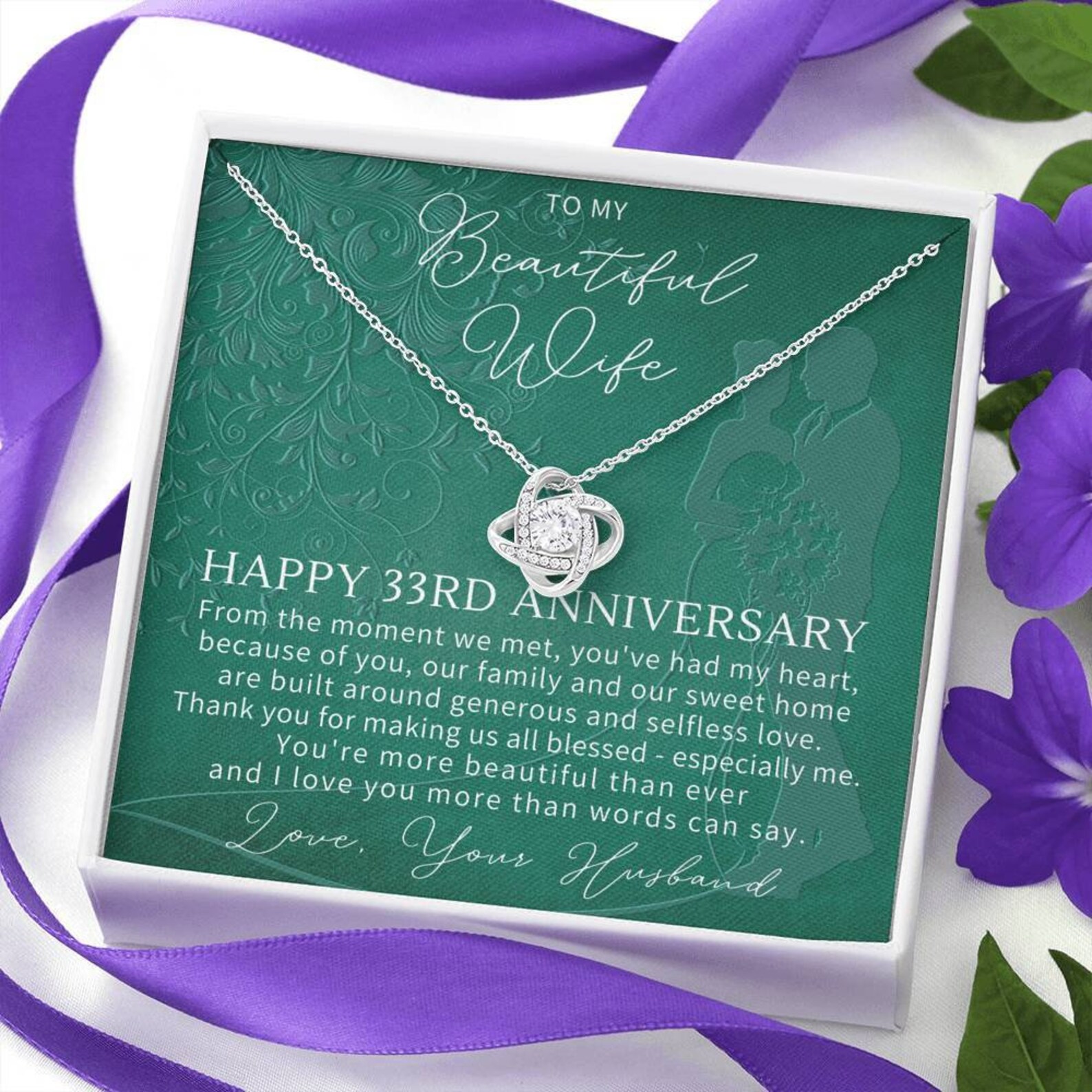 33rd Wedding Anniversary Gift For Wife 33rd Anniversary Etsy