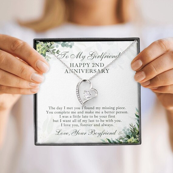 Personalized Anniversary Gifts for Girlfriend 2nd Anniversary Etsy
