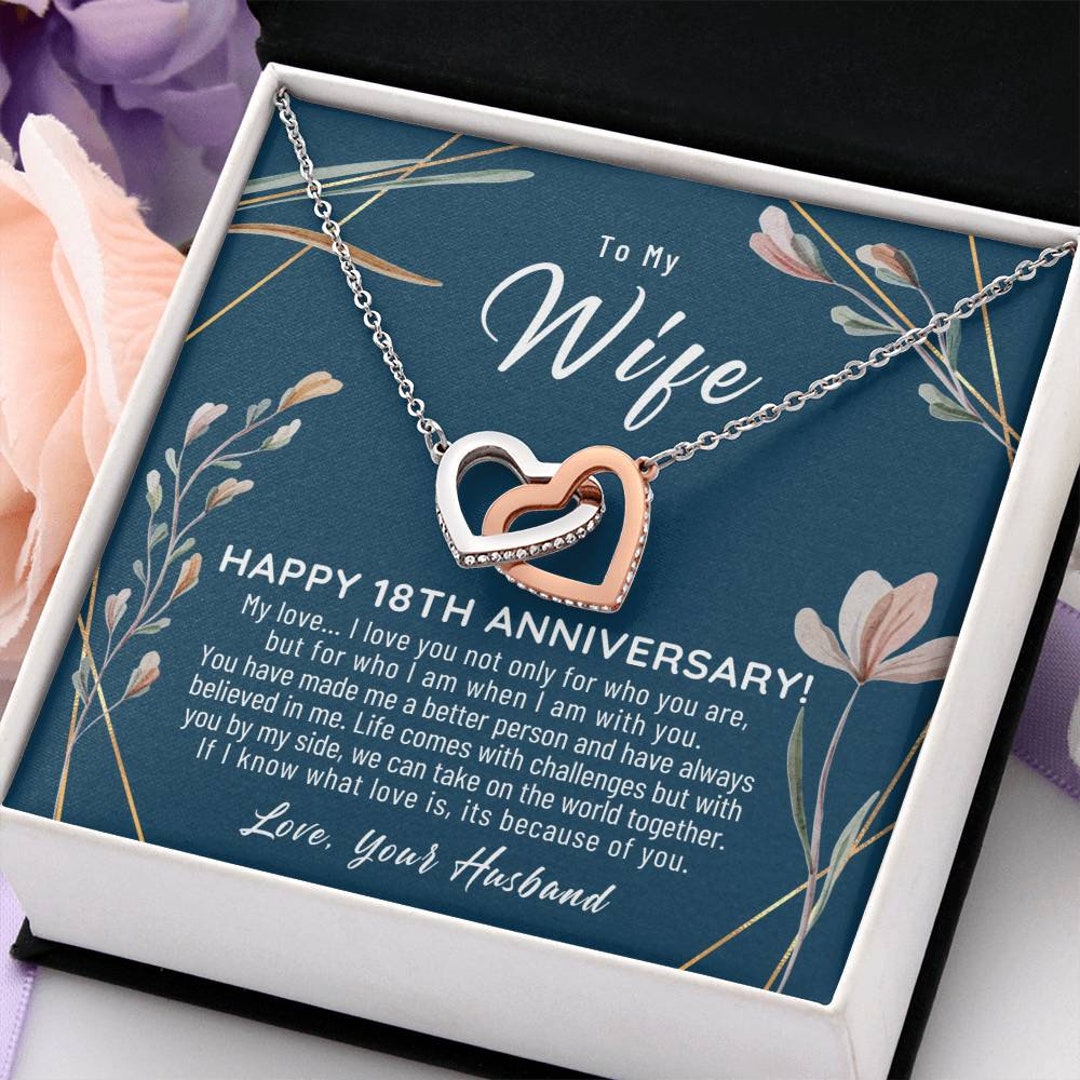 18 Year Anniversary Gift for Wife 18 Year Anniversary Gifts Etsy