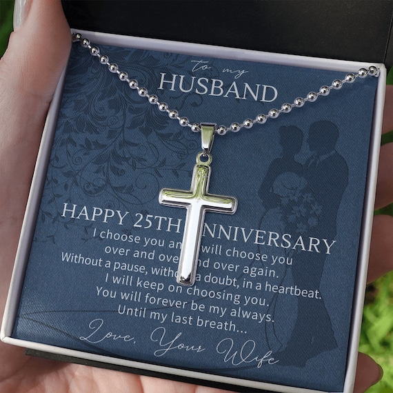 Personalized 25th Anniversary Gift for Husband - 25 Year Wedding Gift Ideas - 25th Wedding Anniversary Gifts for Him