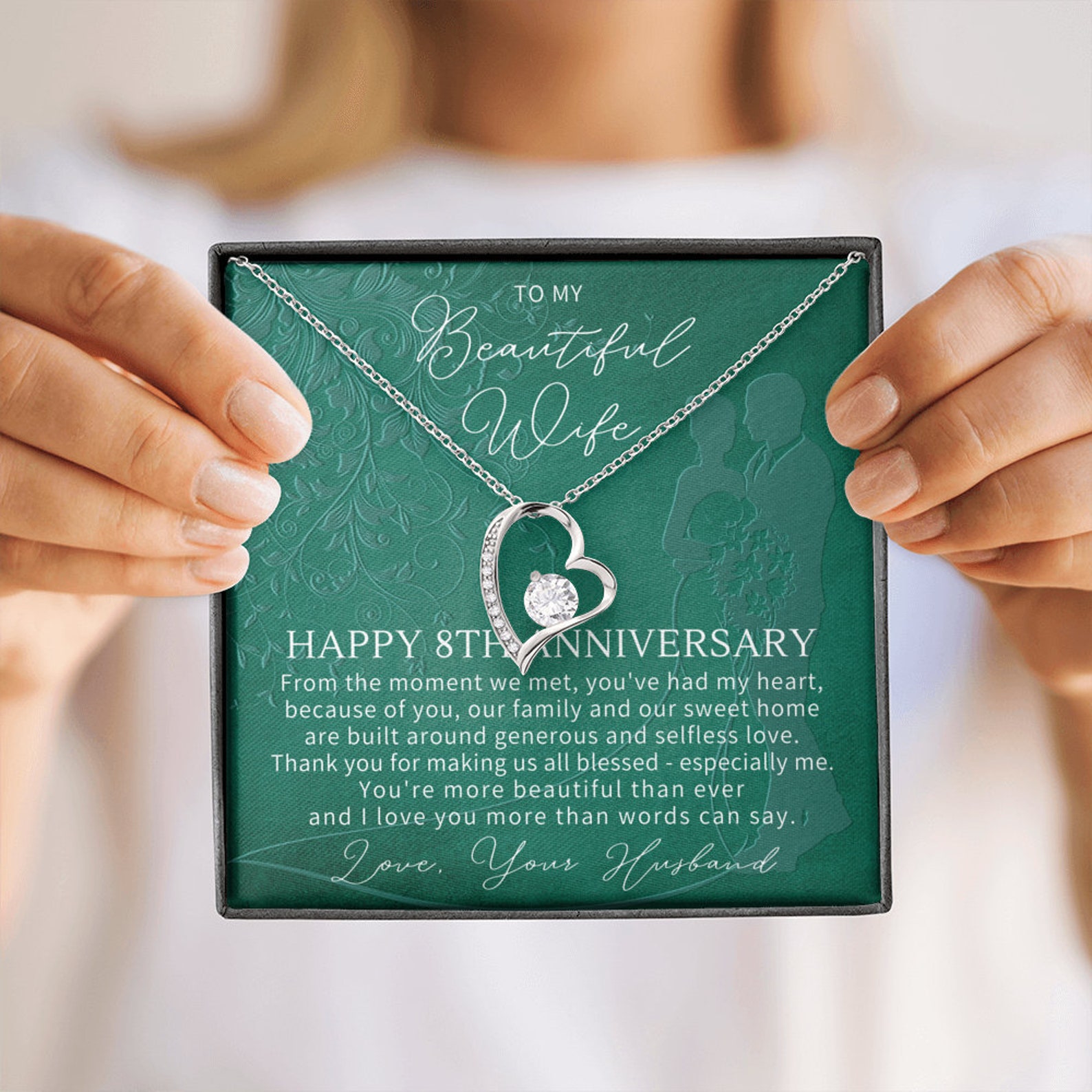 8th Anniversary Gift For Her 8 Year Anniversary Gifts 8th Etsy