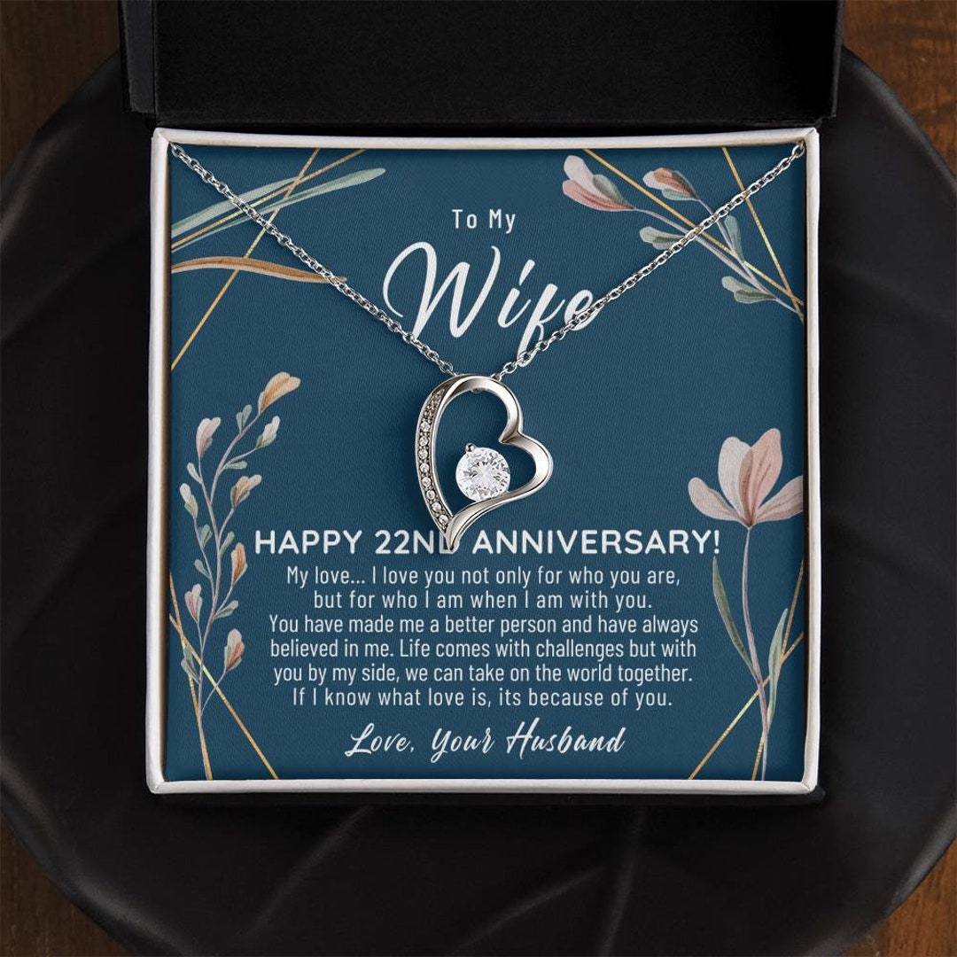 22nd Year Anniversary Gift for Wife, Steel Anniversary Gifts for Wife,  Anniversa