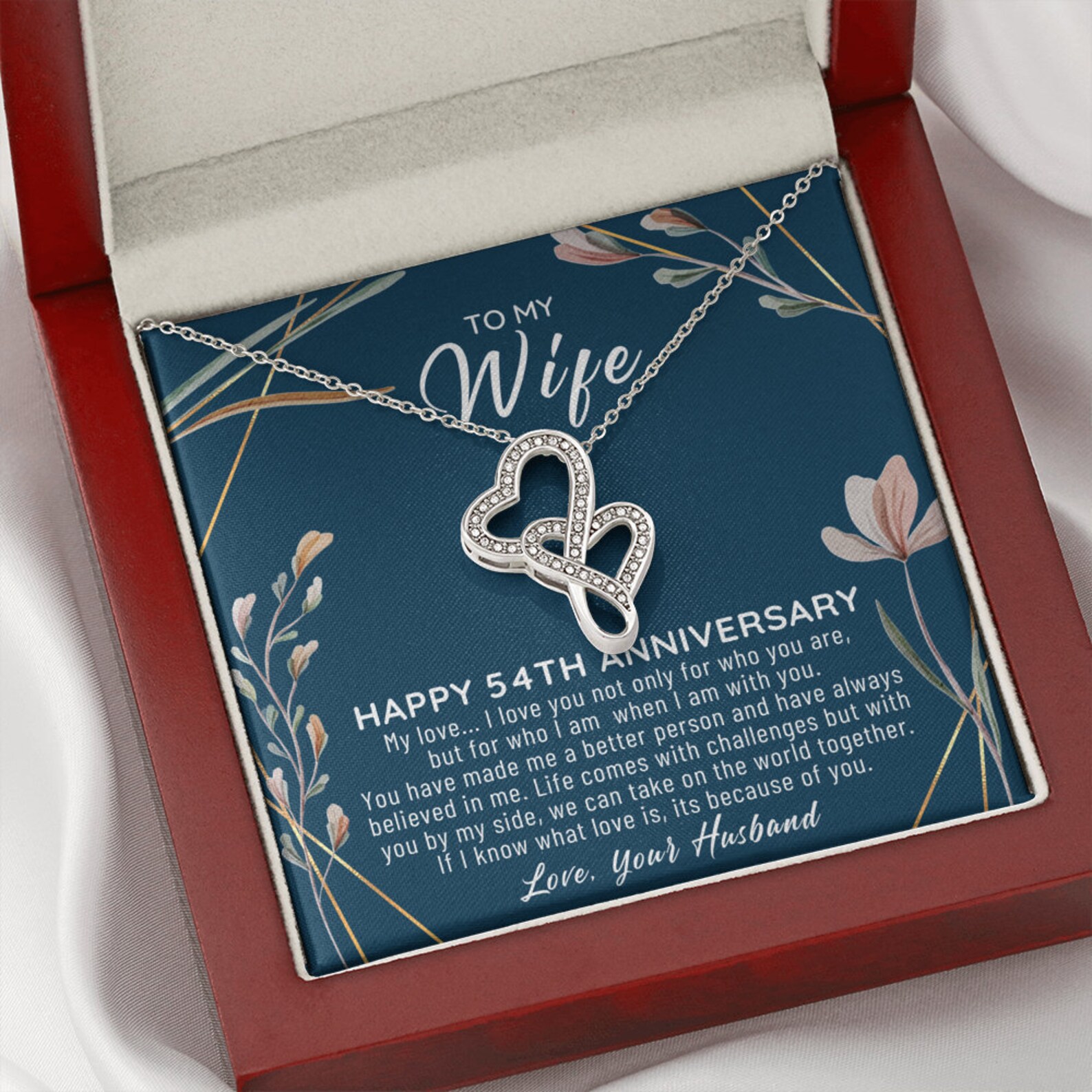 54th Wedding Anniversary Gift For Wife 54th Anniversary Etsy