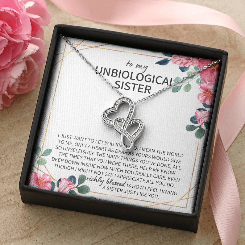 Thanks For Being My Unbiological Sister Best Friend Gifts Unbiological Sister Gift She/'s My Unbiological Sister Necklace