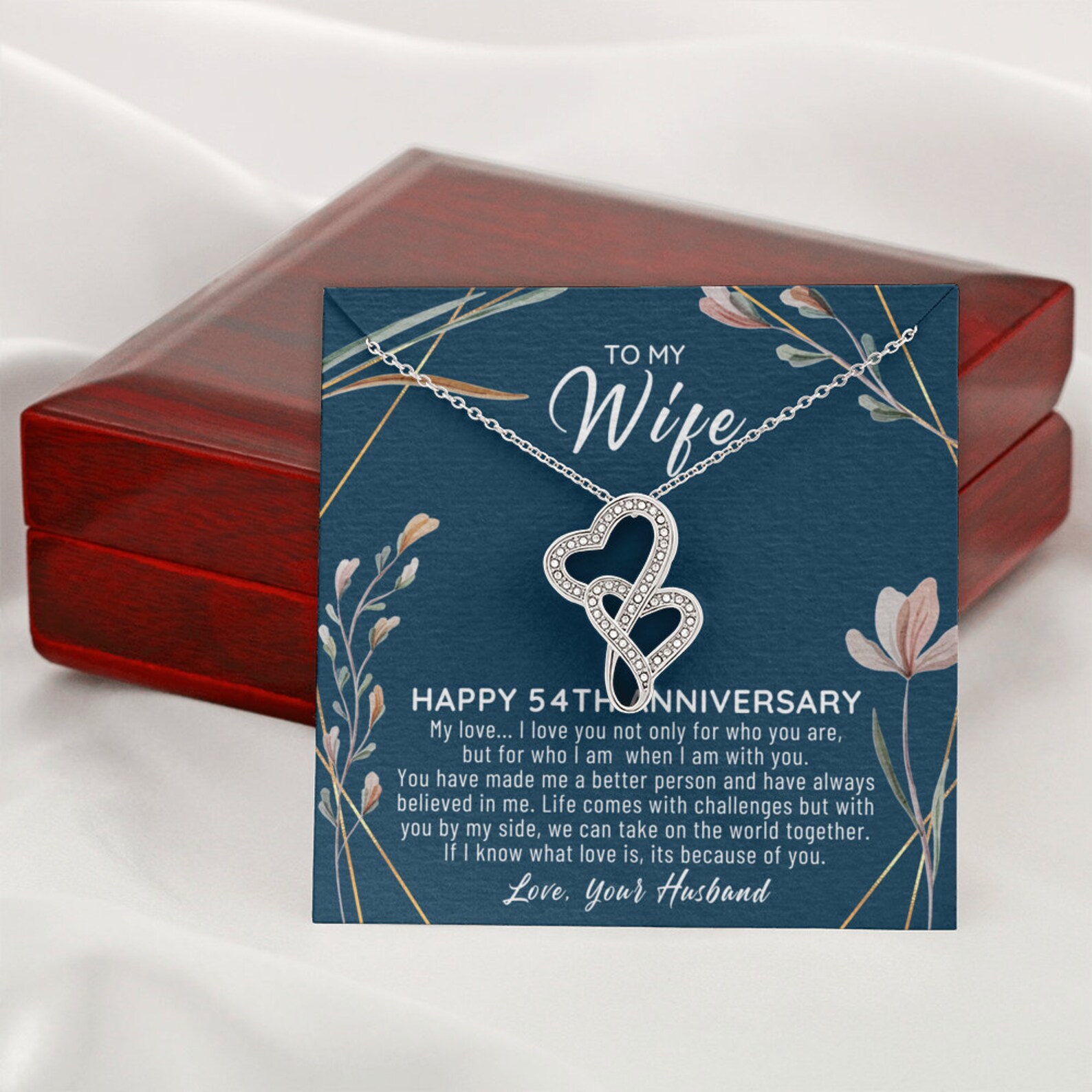 54th Wedding Anniversary Gift For Wife 54th Anniversary Etsy