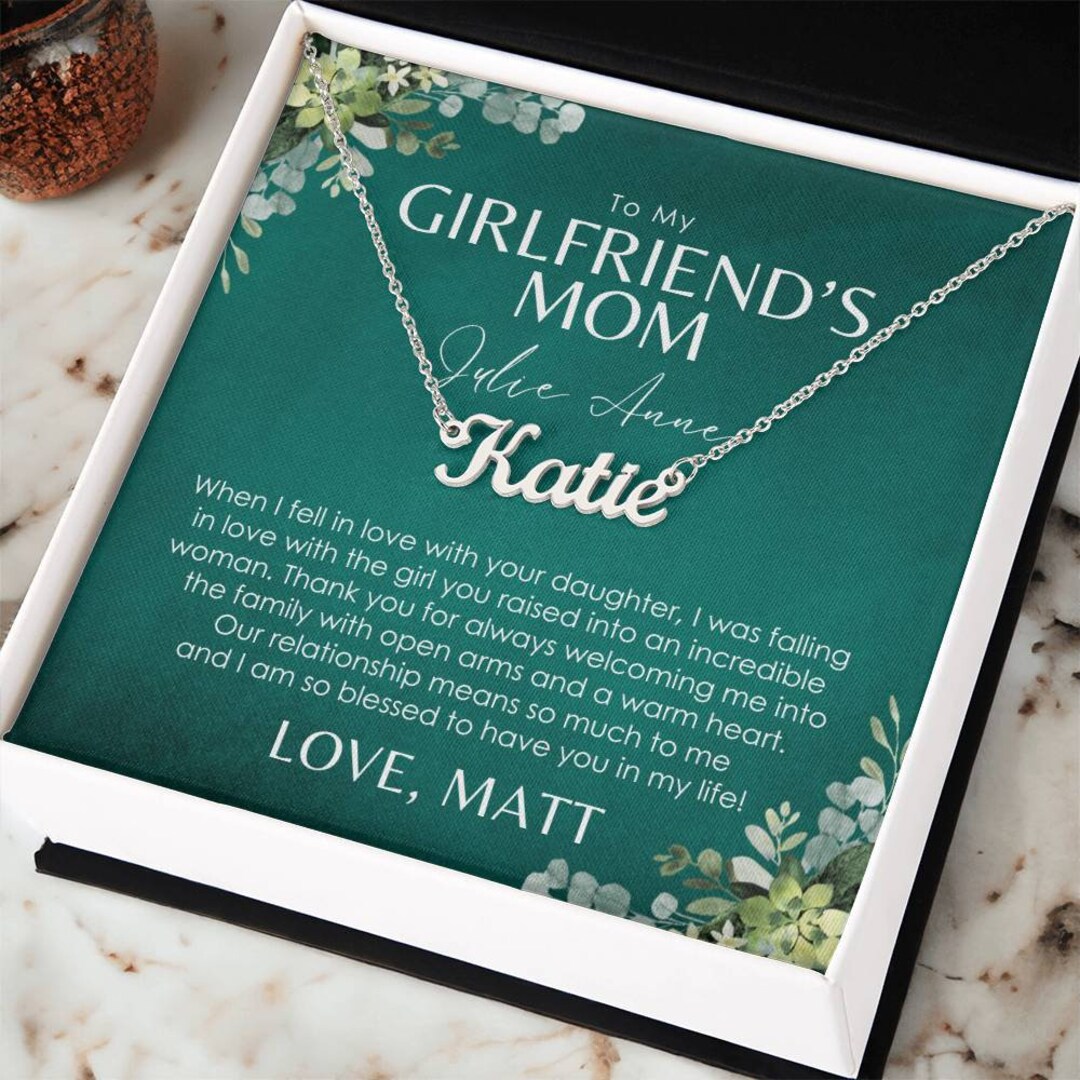 Girlfriend's Mom Necklace Personalized Message Card to Etsy