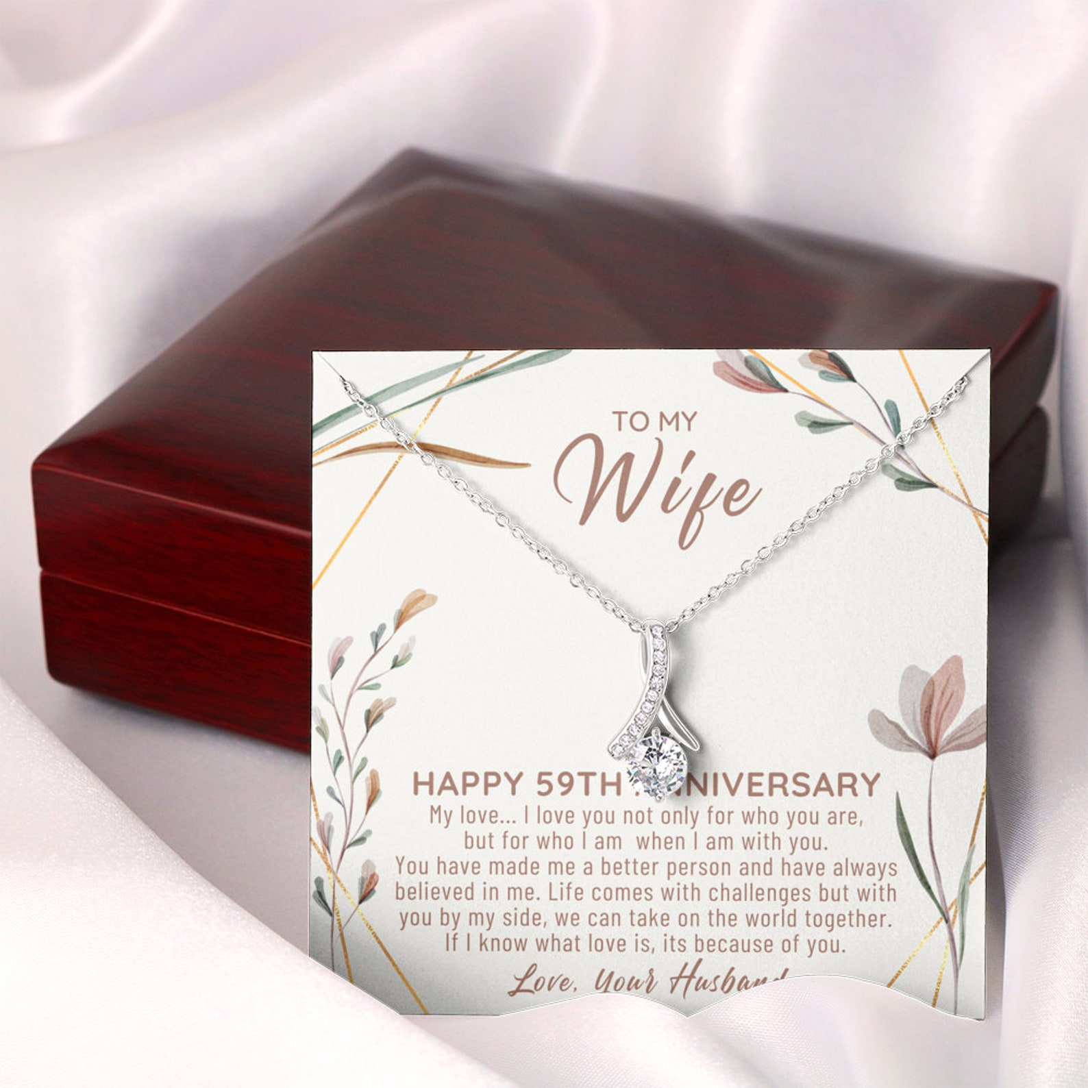 59th Wedding Anniversary Gift For Wife 59th Anniversary Etsy