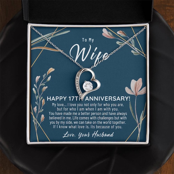 17 Year Anniversary Gift for Wife, 17 Year Anniversary Gifts, 17 Year  Anniversary Gift Ideas, 17th Wedding Anniversary Gift for Her 
