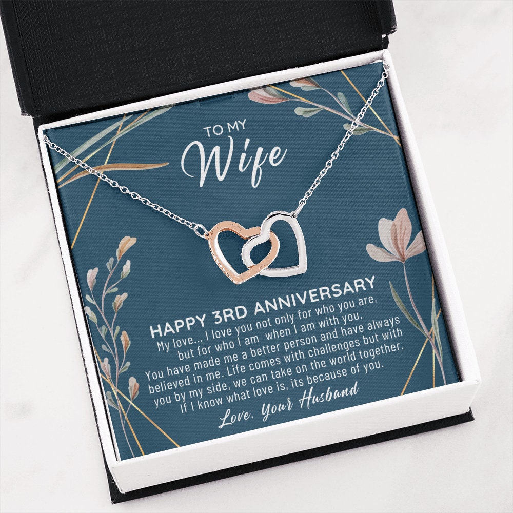 3rd Anniversary Gift For Her 3rd Anniversary Gift For Wife 3 Etsy