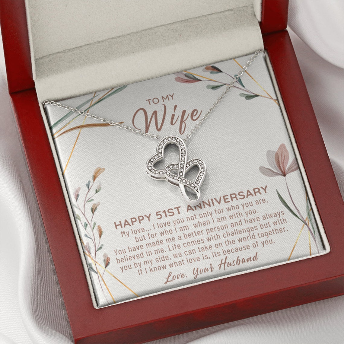 51st Wedding Anniversary Gift For Wife 51st Anniversary Etsy