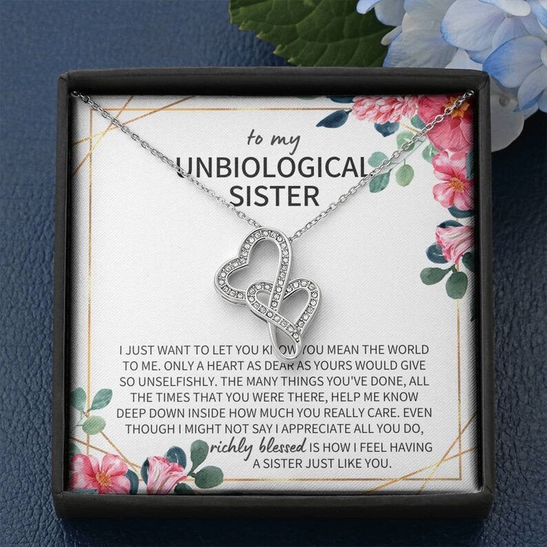 Thanks For Being My Unbiological Sister Best Friend Gifts Unbiological Sister Gift She/'s My Unbiological Sister Necklace
