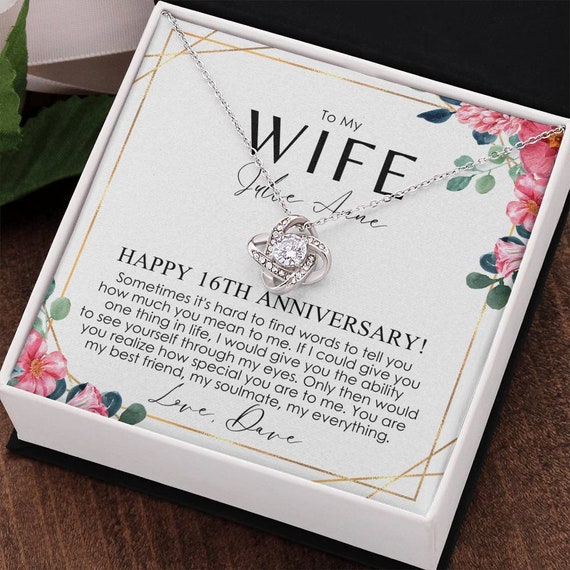 16 Year Anniversary Gift for Wife, 16 Year Anniversary Gifts, 16 Year  Wedding Anniversary Gift Ideas, 16th Anniversary Gift for Her 