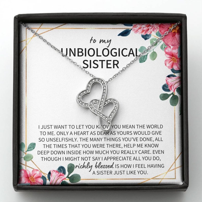Thanks For Being My Unbiological Sister Best Friend Gifts Unbiological Sister Gift She/'s My Unbiological Sister Necklace
