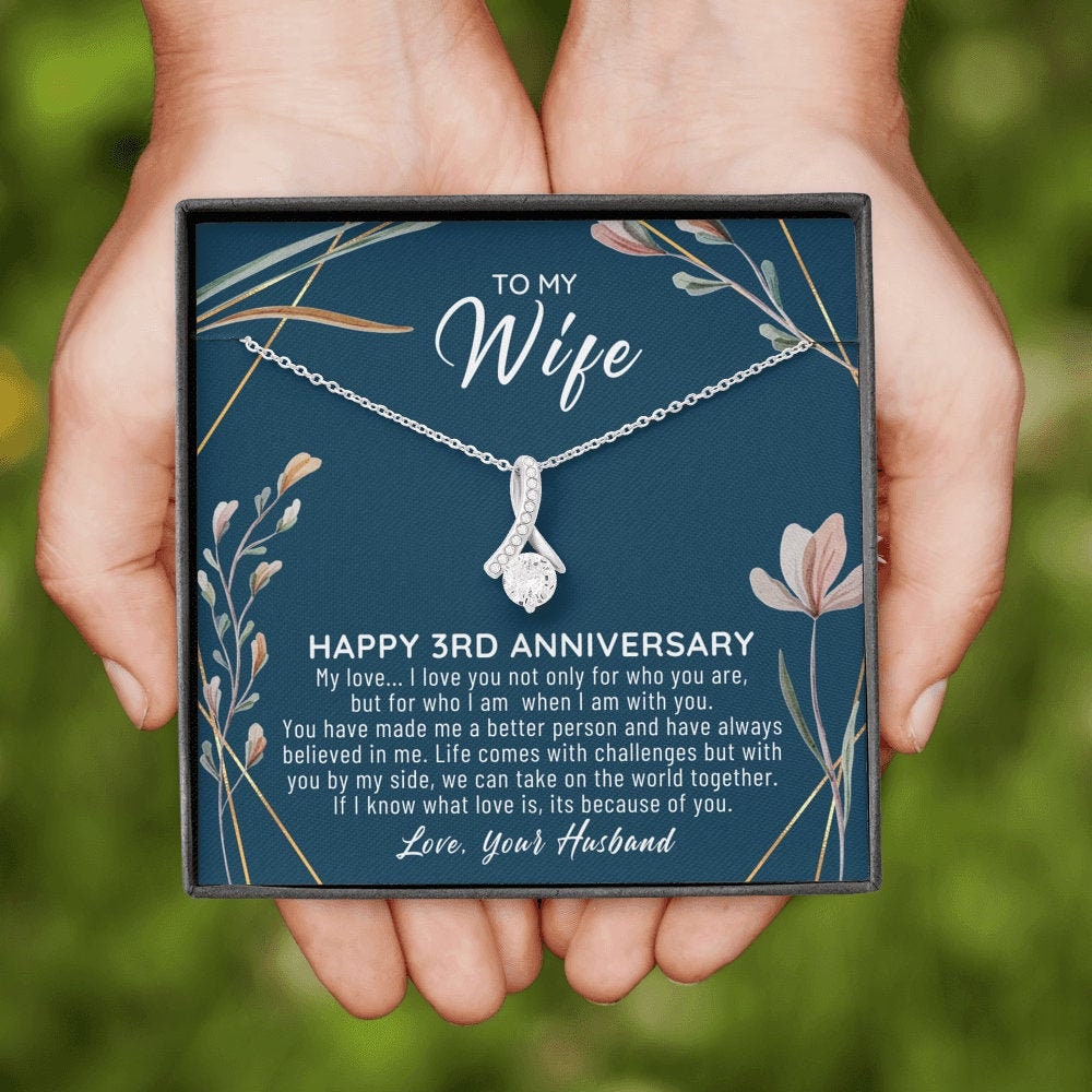 3rd Anniversary Gift For Her 3rd Anniversary Gift For Wife 3 Etsy