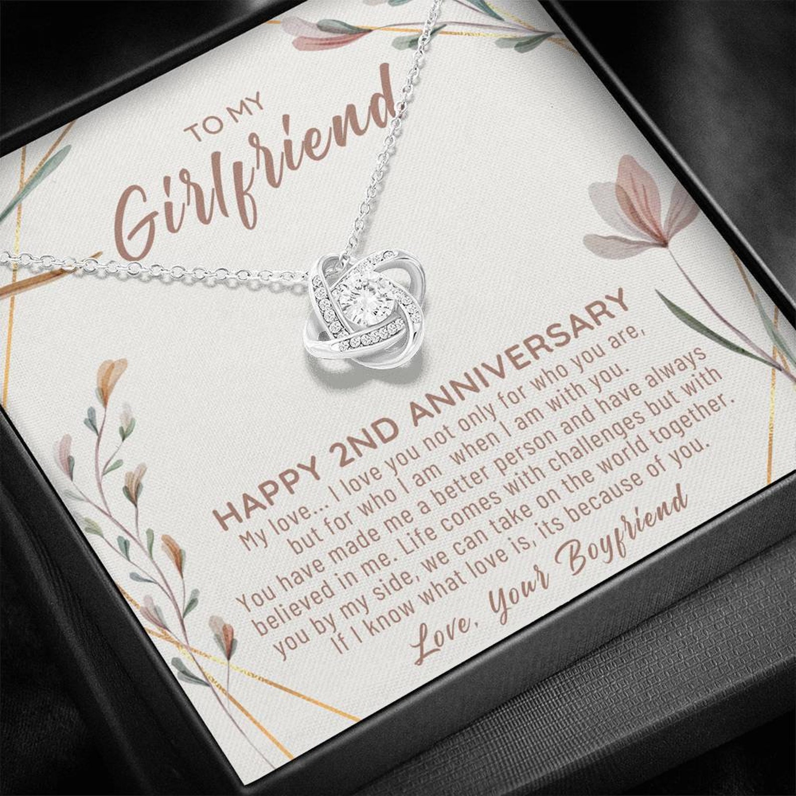 2 Year Anniversary Gifts For Girlfriend Second Anniversary Etsy