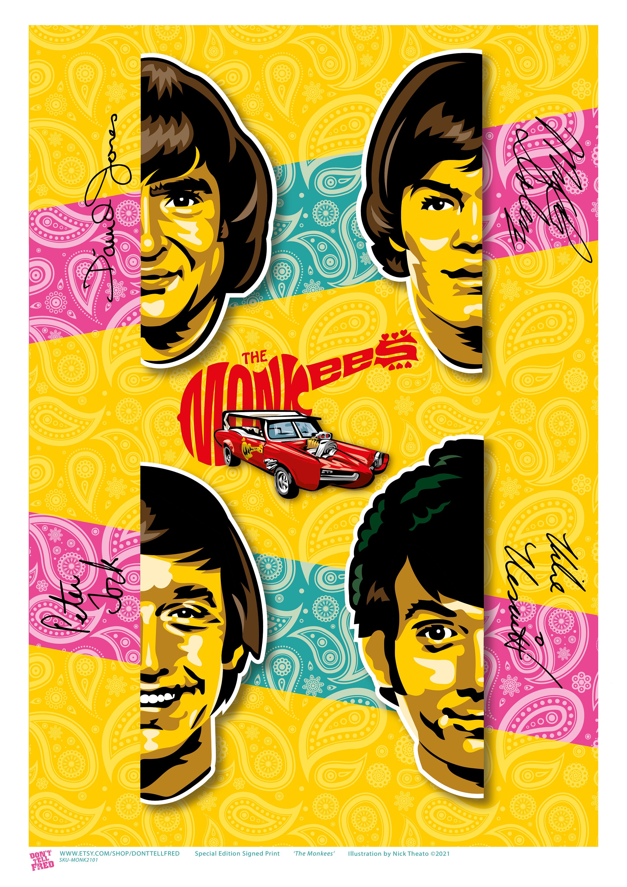 The Monkees Monkees Print Monkees Poster Monkees The | Etsy