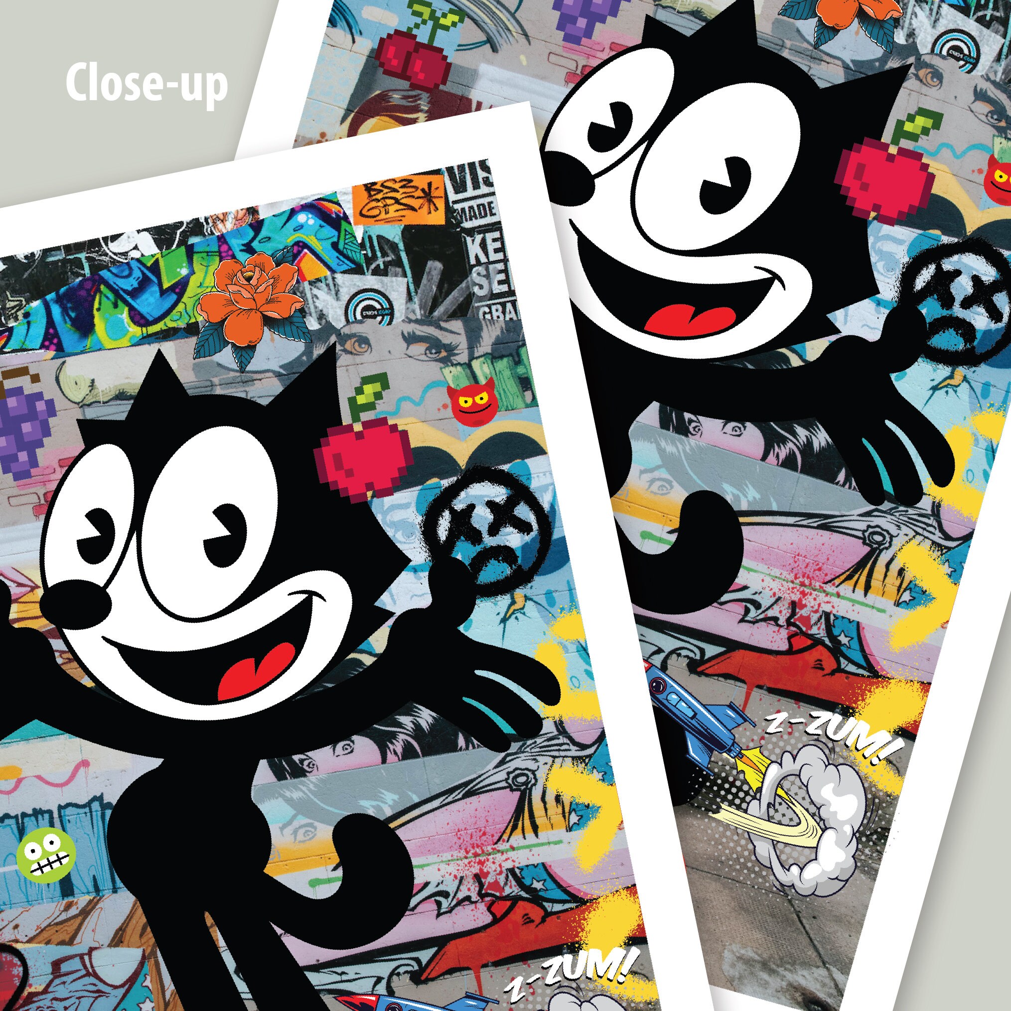 FELIX THE CAT Graffiti Poster, A3, A2, A1, A0, Graffiti FELIX THE CAT Graffiti Poster, A3, A2, A1, A0, Graffiti