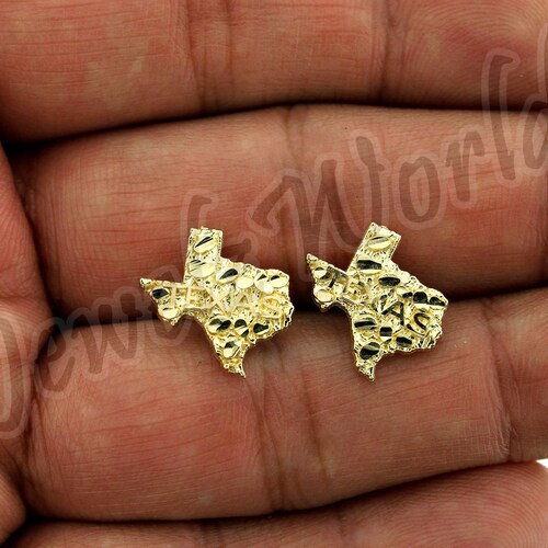 14K White Gold Texas Large State Earring 14K White Gold Texas Large State Earring