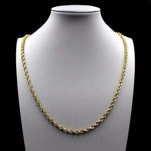 10K Solid Yellow Gold Necklace Gold Rope Chain 2.5MM 16&quot; 18&quot; 20&quot; 22&quot; 24&quot; 26&quot; 30&quot; Genuine 10K Gold • Twisted Rope Chain • Gift • Anniversary