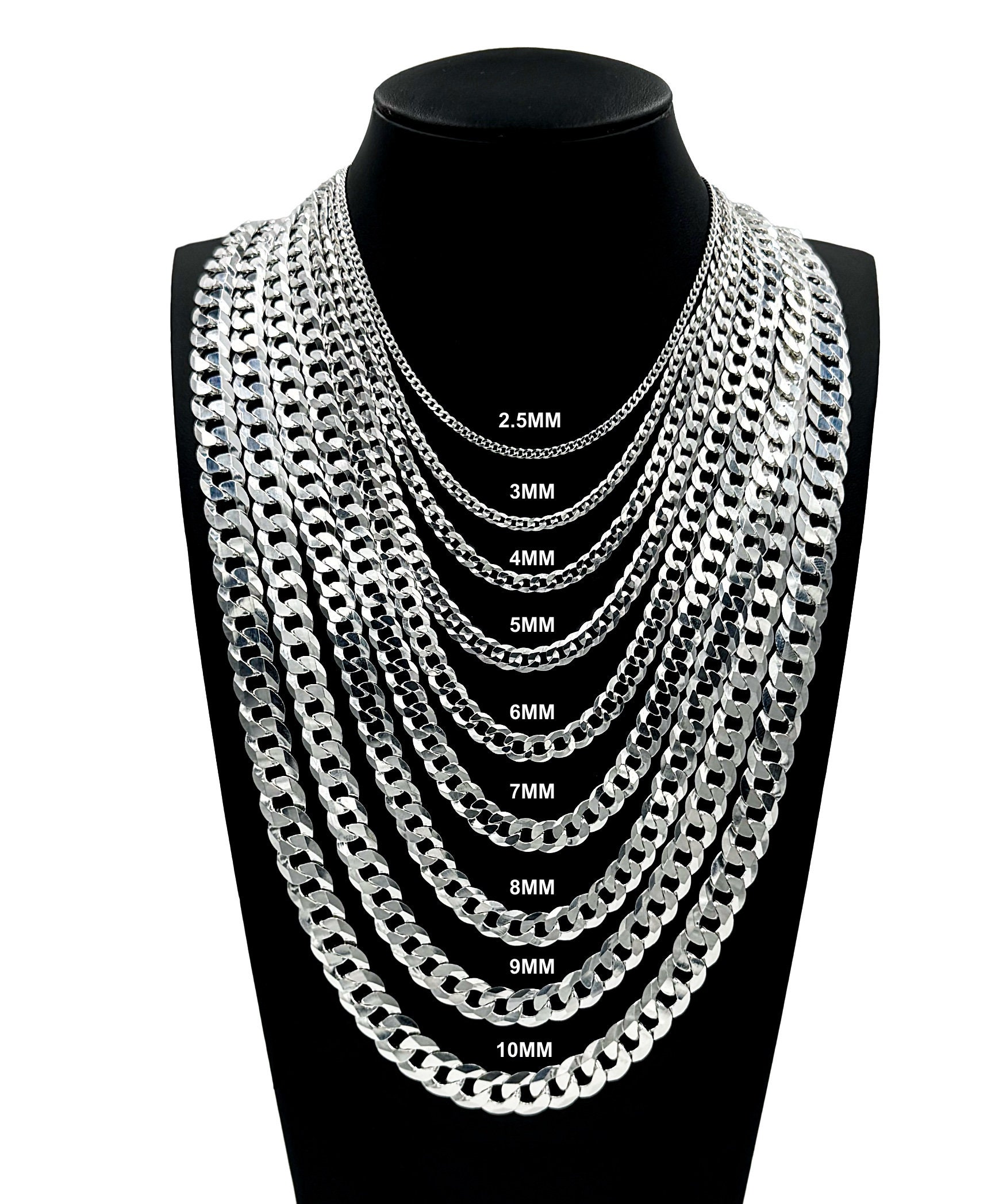 DIS-Schmuck 925 Sterling Silver Singapore Chain – 1.7mm – Nickel-Free – Made In Germany – Choose Length
