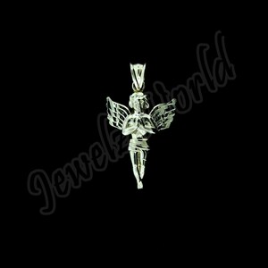 Real 10K Solid Yellow Gold Diamond Cut Praying Angel Charm Pendant • 10K Gold Pendant • Mens Angel Charm Pendant • Angel Charm • Gift
