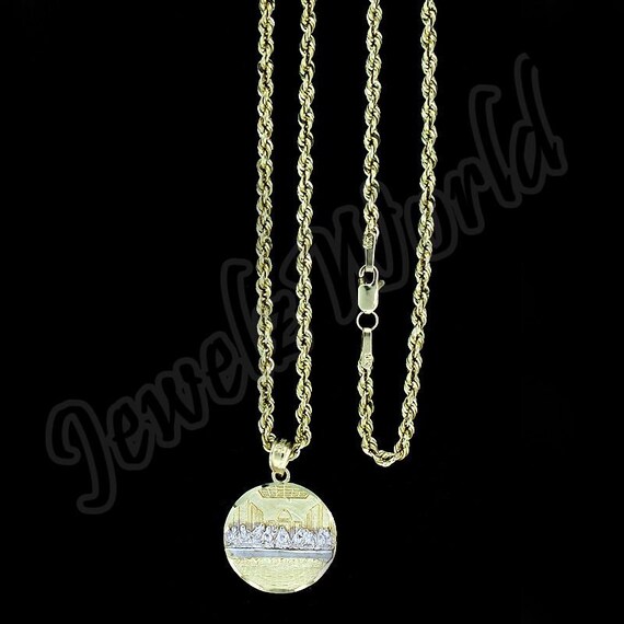 10K Yellow Gold Round Last Supper Jesus 