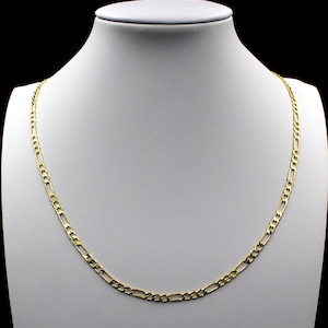 10K Solid Yellow Gold Figaro Link Chain Necklace 2MM 16" 18" 20" 22" 24" • Real Gold Chain • Gold Figaro Chain • Figaro Link Chain • Gift