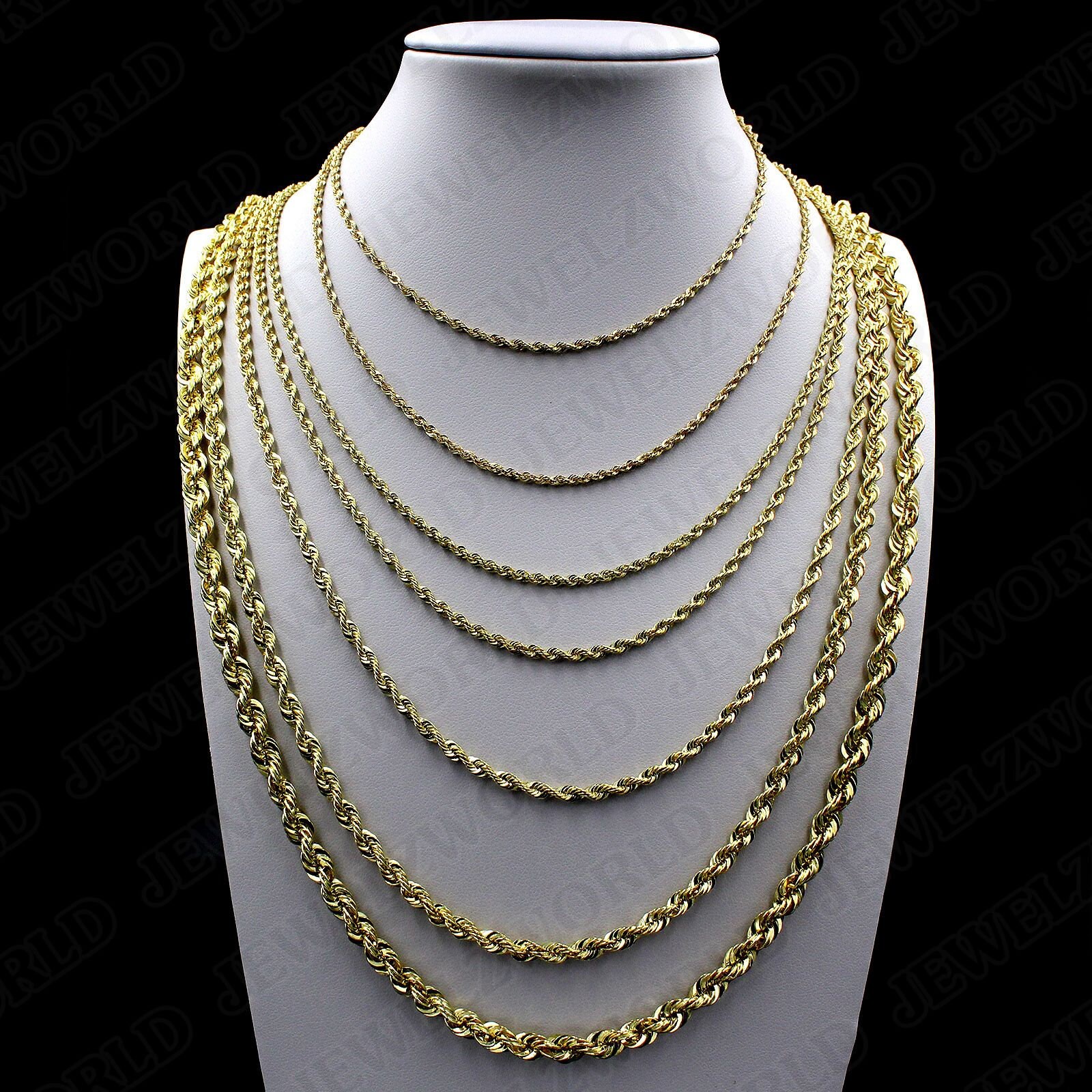 10k Yellow Gold Lightweight Diamond-Cut Rope Chain Ankle Bracelet 10k Yellow Gold Lightweight Diamond-Cut Rope Chain Ankle Bracelet