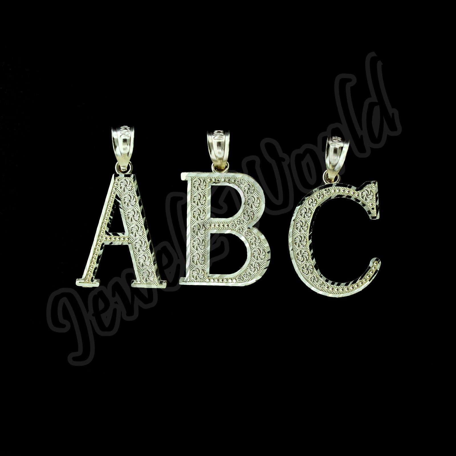 All Initial Bubble Letter "A-Z" Necklace In 14K Gold With CZ - Foto 10