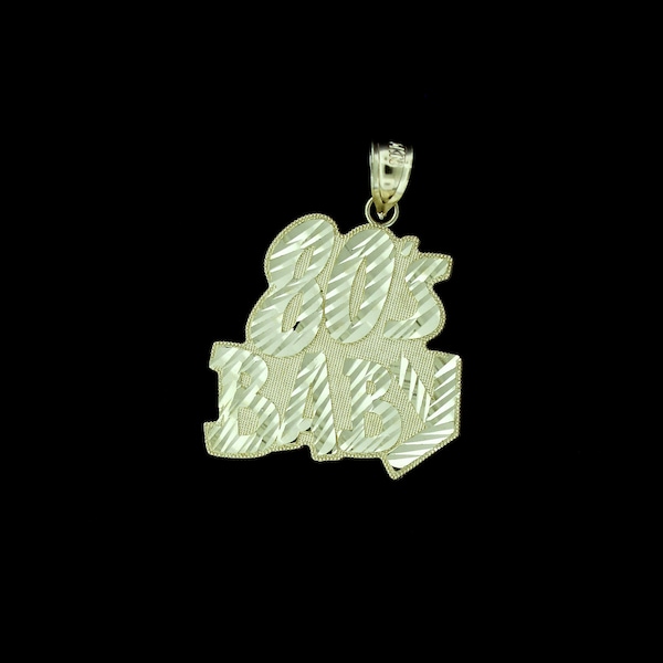 Mens Real 10K Solid Yellow Gold 80's BABY Diamond Cut Customized Charm Pendant • 10K Gold Hip Hop Pendant • Gold Personalized Pendant